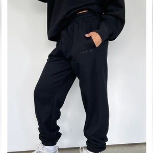 Women’s White Fox Black Sweatpants